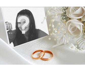 photo effect with two wedding rings to upload photo