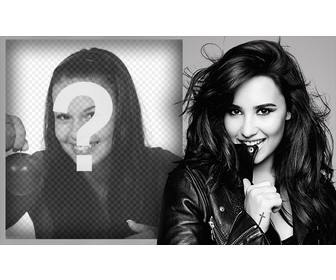 photo effect with the singer demi lovato to upload ur photo