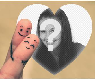 love photo effect to upload photo inside heart