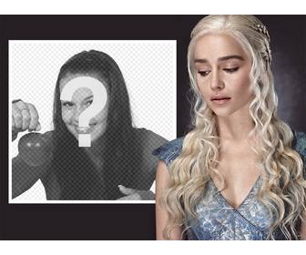 photo effect with daenerys targaryen of game of thrones