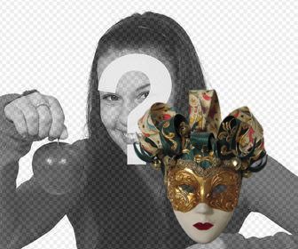 Sticker of an original carnival mask for your photos