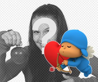 put cupid pocoyo on ur photos with this sticker