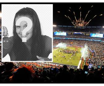 upload ur photo to this effect in the event of super bowl