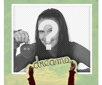 picture frame perfect for ur profile with the word dreams