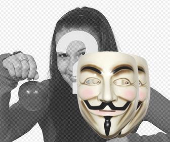 you can wear the anonymous mask with this sticker
