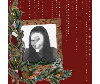 card with christmas and shiny details to put ur photo
