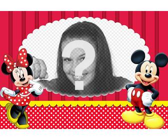 photo effect with mickey and minnie to upload ur favorite photo