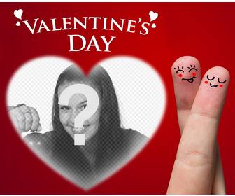 nice valentine card to upload photo inside heart