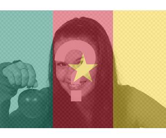 cameroon flag effect over ur photos and for free