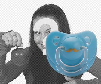 baby pacifiers that you can put on the photos you want