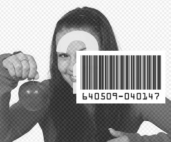 fun sticker of bar code to put on ur photos