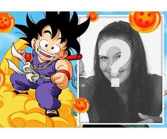 photomontages and frames with son goku