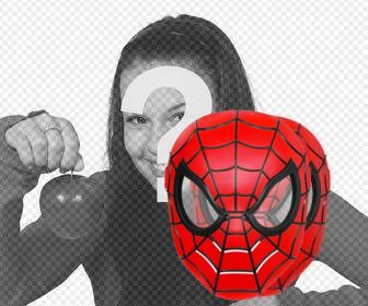 put on the spiderman mask with this online photo effect