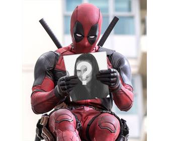 deadpool holding ur photo with this free effect