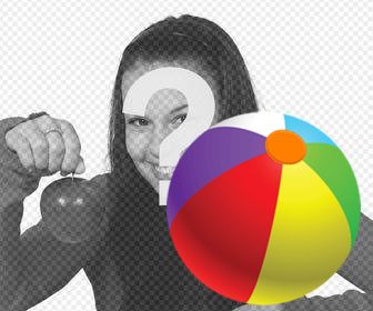 colored beach ball to paste on ur pictures