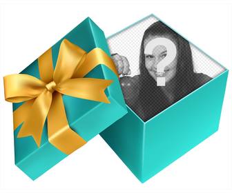put your photo inside an open gift with this online assembly