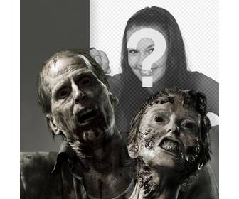 photomontage of terror with zombies and ur photo