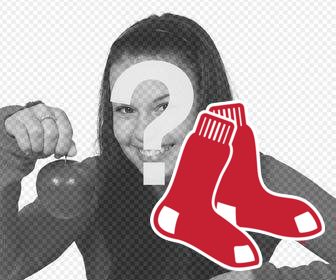 sticker logo of the red sox to put on ur pictures