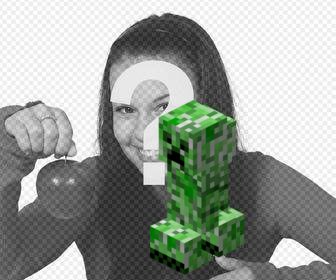 sticker with creeper from minecraft for ur photos