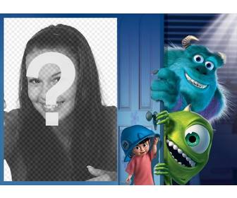frame with characters from monsters inc to upload ur photo