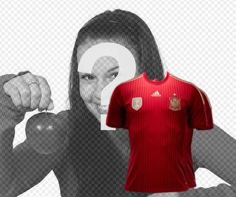 photo effect with the shirt of spain selection for ur photos