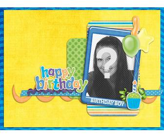 free birthday card for photos and congratulate boy