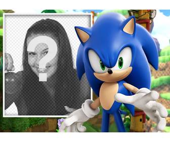 photo effect with sonic to customize with your favorite photo