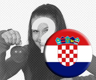 button with flag of croatia to add to ur photos as sticker