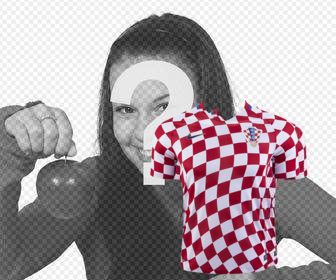 shirt of croatia soccer selection to paste on ur photos