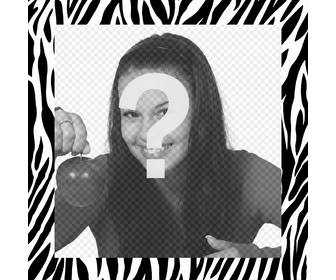 editable photo frame with zebra design to decorate ur pictures