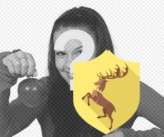 photo effect to add the shield of baratheon house on ur photos