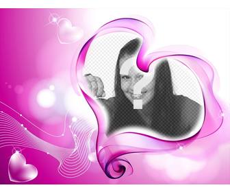 original effect to add ur photo inside heart with pink background