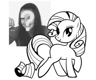 Photo effect of a picture of My Little Pony to print and color