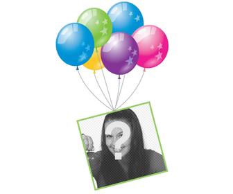 photo effect with balloons and floating frame to add ur photo