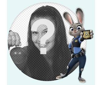 photo effect with bunny judy hopps of zootopia movie