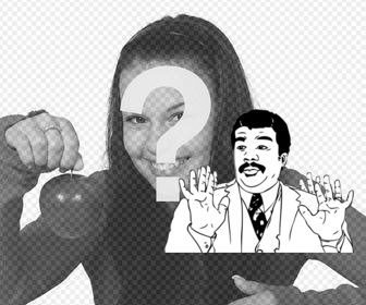 add the meme of neil degrasse on your photos with this effect