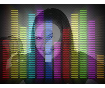 online filter of music equalizer with colores for ur photo