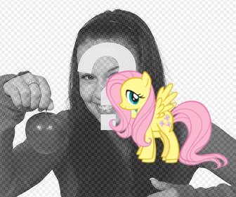 photo effect with fluttershy to paste as sticker in ur photos