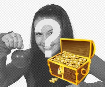 sticker of treasure chest to paste on ur photos for free