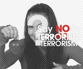sticker online to add in ur photos say to terrorism and share