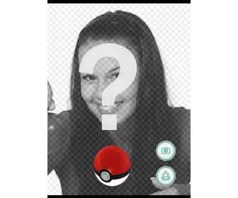 screen of pokemon go game that u can edit with any picture