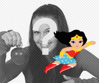 wonder woman as sticker to add on ur photos for free