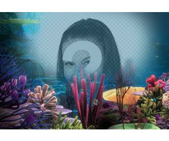 your photo on the ocean with corals just upload it to this photo effect online