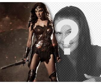 add ur photo next to the new wonder woman with this online effect