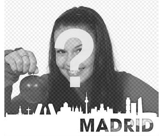 silhouette of the city of madrid to edit ur photo for free