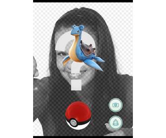 effect of pokemon go with lapras where u can edit with ur photo