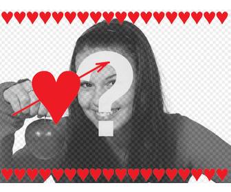 love card with hearts where u can add photo