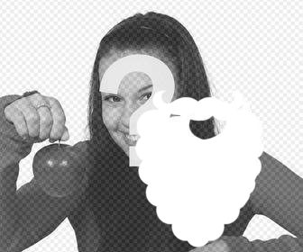 white beard of santa claus that you can paste into your photos online