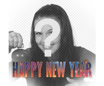 effect to put happy new year text in your photo with hipster design