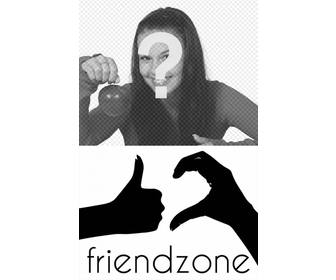 ur photo with the official symbol of the friendzone with this fun effect